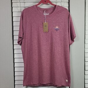 Weekend SPORT Air crew graphic tee Rose Wine. Size L
